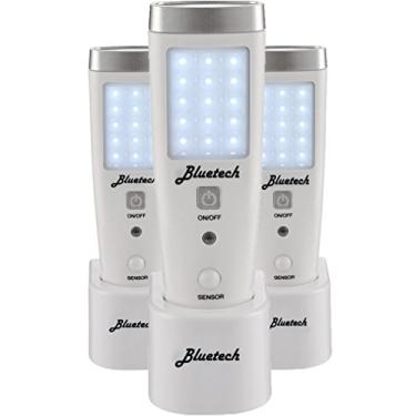 Imagem de BLUETECH Lanterna LED Avalon luz noturna para preparação de emergência, unidade portátil com detecção de movimento, luz de falha de energia, luz blackout aprovada pela ETL - pacote com 3, branco