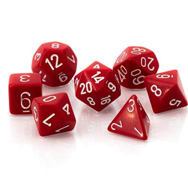 Imagem de Chessex CHX25404 Conjunto de dados opacas vermelho/branco