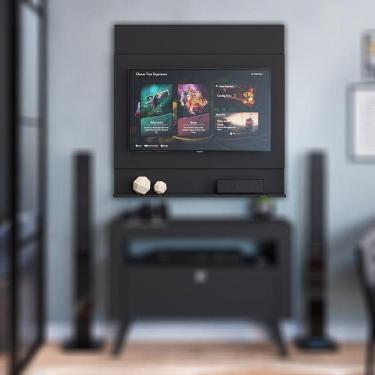 Imagem de Painel Suspenso Para Tv Até 36 Polegadas Home Theater Sala de Estar 1 Prateleira Ontario Preto