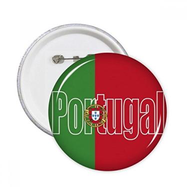 Imagem de Broche redondo com nome da bandeira de Portugal, broches redondos, emblema, acessório, decoração, 5 peças