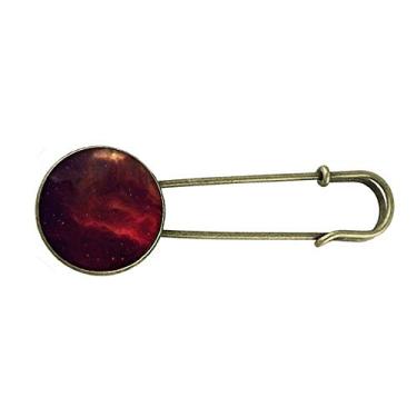 Imagem de Broche de metal retrô nebulosa Universo sombrio joia com clipe