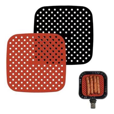 Imagem de Tapete Protetor De Silicone Para Airfryer Quadrado Unyhome