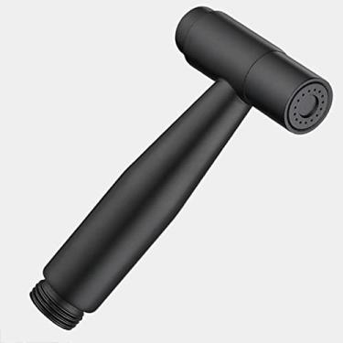 Imagem de LIDON Bidê de banheiro spray torneira de chuveiro preta bidê pulverizador de vaso sanitário conjunto de bidê portátil cabeça de chuveiro de banheiro pulverizador de aço inoxidável preto bocal de limpeza de banheiro