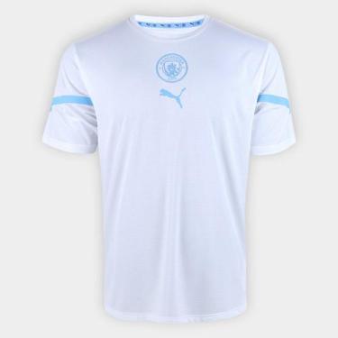 Camisa Puma Manchester City Pré-Jogo 2023/24 Masculina Azul