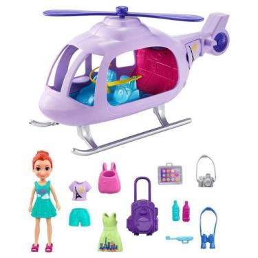 Imagem de Boneca E Acessórios - Polly Pocket - Helicóptero De Aventura - Mattel