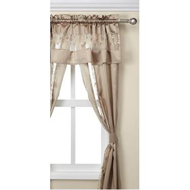 Imagem de Achim Home Furnishings Par de camadas Oakwood, 58 60 cm, natural, 139 cm x 160 cm, castanho-acastanhado (FF5P63TP12)