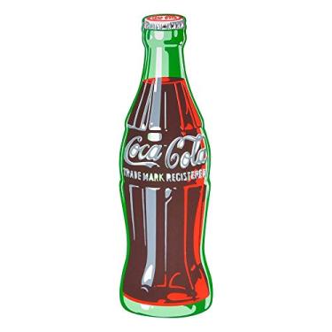 Imagem de Placa Coca-Cola Contour Bottle Sign Colorido em Madeira - Urban - 40x12 cm