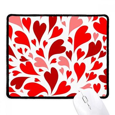 Imagem de Mousepad vermelho rosa corações amor dia dos namorados borda costurada tapete de borracha para jogos