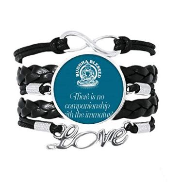 Imagem de OFFbb-USA Pulseira Madura Independente Experiência de Exercício Amor Acessório de Couro Trançado Corda Pulseira Presente