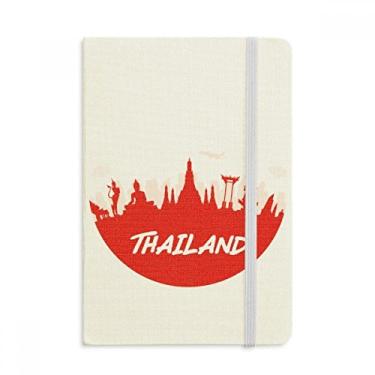Imagem de Caderno de anotações da Tailândia com desenho oficial de tecido capa dura e diário clássico