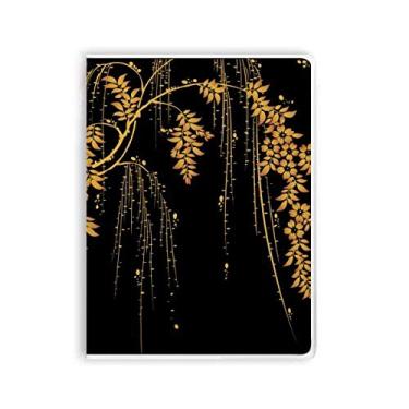 Imagem de Caderno de flores amarelas apanesas da PaintingJ com capa macia