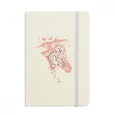 Imagem de Caderno de animais pintados roxos com capa dura em tecido oficial diário clássico