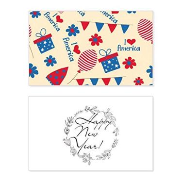 Imagem de EUA Candy Gift Festival Flower Love Heart New Year Festival Greeting Card Bless Message Gift