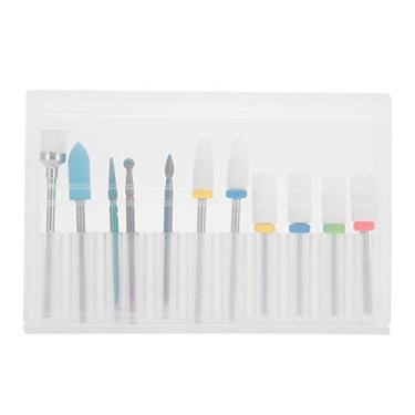 Imagem de Cabeça de polimento de unhas, brocas de cerâmica, 11 peças de aço de tungstênio para uso doméstico para salão de unhas
