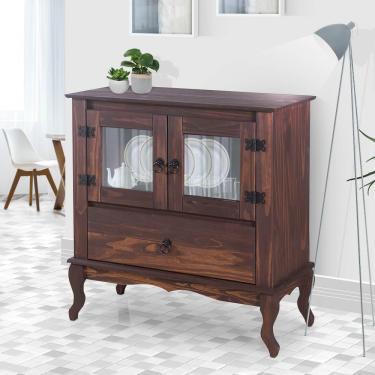 Imagem de Aparador Para Sala Rústico Madeira Maciça Imbuia Denk