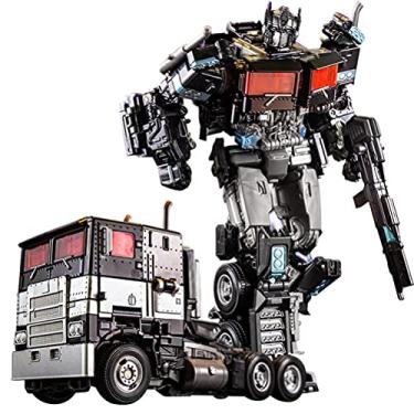 Imagem de Mumaya Robô de carro deformado, brinquedo transformador, boneco Optimus Prime Bumblebee que se transforma em carro, modelo de liga de brinquedo para fãs de crianças