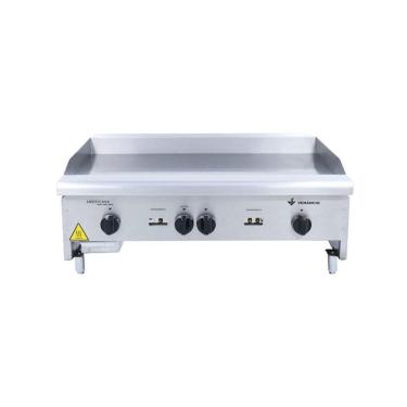 Imagem de Chapa Bifeteira Lanche Americana Lisa Inox Gás 90 Cm CG90 - Venâncio