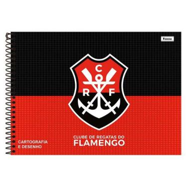 Imagem de Caderno Cartografia E Desenho Flamengo Mengão 96 Folhas Foroni