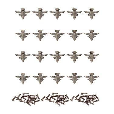 Imagem de Conjunto de 20 Pernas de Caixa de Madeira de Liga de Zinco, baú de Joias Antigas, Caixa de Madeira, Pés Decorativos, Pernas de Caixa, Protetor de Canto, Ferragens para Móveis de