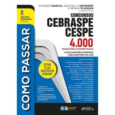 Imagem de Livro - Como Passar Em Concursos Cebraspe / Cespe - 4.000 Questões Com