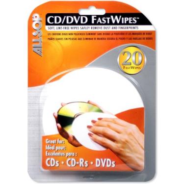 Imagem de Allsop Lenços FastWipes CD e DVD, sem fiapos para limpar discos DVD, CD, PS1, PS2, Xbox e Xbox 360