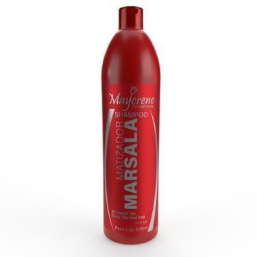 Imagem de Shampoo Matizador De Tons Vermelho Marsala 500ml Maycrene