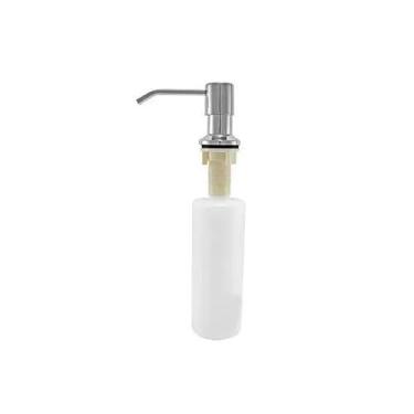 Imagem de Dispenser De Embutir Porta Detergente Sabonete Liquido Dosador Pia Sabão Bancada Cuba Aço Inox 304 Cor Prata - Brinovar