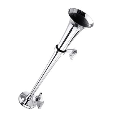 Imagem de Buzina de ar super alta 12 V buzina de ar elétrica 178DB super alta 40,6 cm bomba de som de sirene de carro alto único compressor alto para caminhão van caminhão caminhão buzina trem kit de buzinas