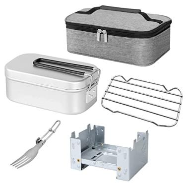 Imagem de Wemay Conjunto combo de lancheira 800ml mini fogão dobrável para cozinhar a vapor