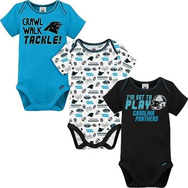 Imagem de NFL Carolina Panthers Pacote com 3 bodies de manga curta, preto/azul/branco Carolina Panthers, 18 meses, 137453160PAT18M-004