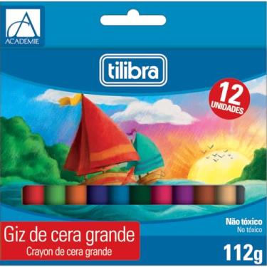 Imagem de Tilibra - Giz de Cera 12 Cores Big Académie