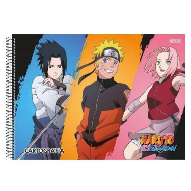 Imagem de Caderno cartografia Naruto Personagens 60 folhas