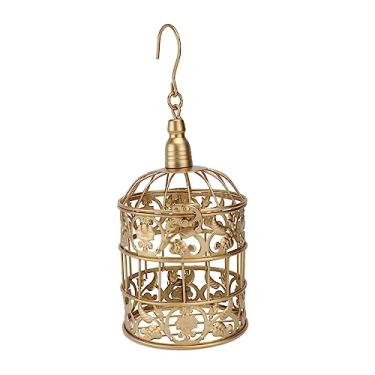 Imagem de OUNONA 1 Unidade ornamento de gaiola de pássaro oco castiçais para luz de chá decoração de mesa de jantar decoração dourada decorações de casamento enfeite de festa escavar