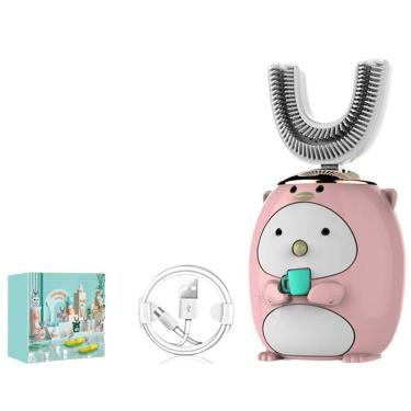 Imagem de Escova de dentes elétrica inteligente de 360 graus em forma de U para crianças