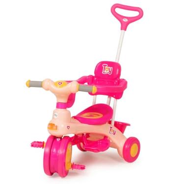 Imagem de Triciclo Infantil Toy Empurrador Com Guia Até 30kg Rosa Urban Baby