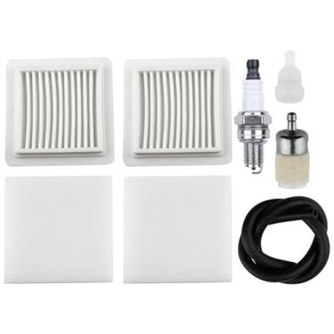 Imagem de Pacote com 2 filtros de ar para Shindaiwa A226002030 A226002040 serve para Echo SRM-2620 Pro Extreme AH262 BRD-2620 C302 PAS-2620 SRM-3020 T302X cortador de grama com linha de filtro de combustível kit de vela de ignição