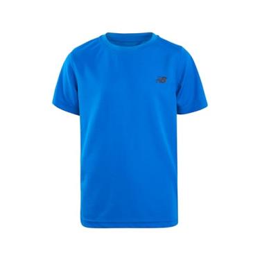 Imagem de New Balance Camiseta para meninos - Camiseta de desempenho ativo para meninos - Camiseta juvenil gola redonda manga curta ajuste seco (8-20), Oásis azul, 10-12
