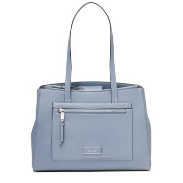 Imagem de Calvin Klein Bolsa feminina Hadley – 2 em 1, couro vegano, 5 bolsos, Pedra sílex, One Size
