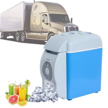 Imagem de CNAOHGHN Geladeira de carro, geladeira portátil de 7,5 L, silenciosa, para acampamento, 12 V/24 V, mini geladeira para carro, viagem, escritórios, dormitórios