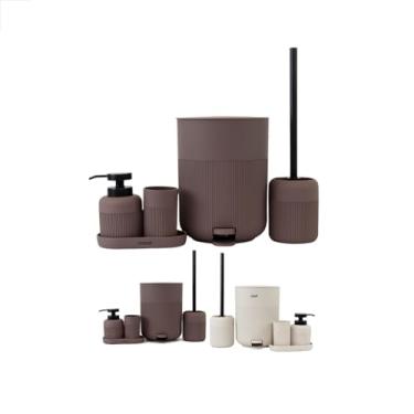 Imagem de Kit Conjunto Para Banheiro Com 5 Peças Mood Concept Nobre (Café)