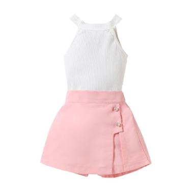 Imagem de Conjunto de roupas infantis para bebês, 2 peças, blusa sem mangas e calça camuflada, colete para meninas, tamanho 4, rosa, 18-24 Meses