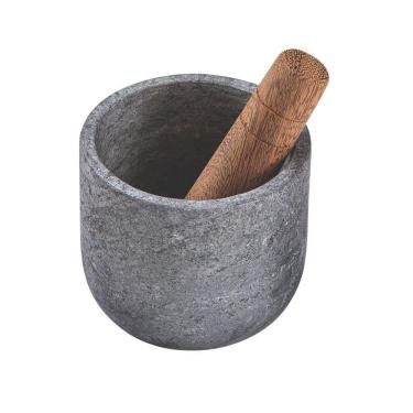 Imagem de Pilão Mortar Tramontina Organic Em Madeira Cumaru E Pedra Sabão 12 Cm Tramontina