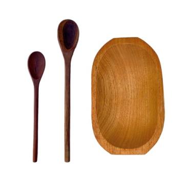 Imagem de Kit Gamela/Caiacão, Colher de pau 38CM e Colher de pau 27CM