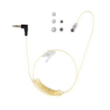 Imagem de ERIPHA Fone de ouvido sem câmara de segurança FBI polícia 3,5 mm/1 pino apenas para ouvir fone de ouvido para alto-falante remoto, microfone, rádio bidirecional Motorola Kenwood (cabo de 56 cm)