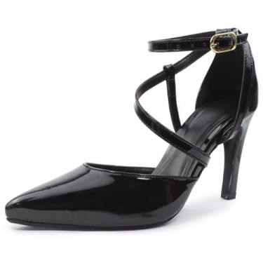 Imagem de Sapato Scarpin Modarpe Salto Alto Médio Feminino S08 (Preto Verniz, BR, Adulto, Numérico, 35)