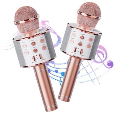 Imagem de Caymuller Microfone sem fio para crianças, brinquedos com microfone Bluetooth para meninas, presente de aniversário para meninas, meninos, 3, 4, 5, 6, 7, 8, 9, 10, 11, 12 anos, brinquedos infantis