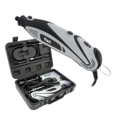 Imagem de Micro Retífica 130W Com Chicote Suporte 199 Acessórios Razi