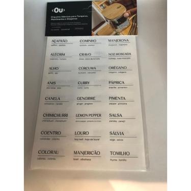 Imagem de Etiquetas Adesivas Para Temperos Mantimentos E Despensa