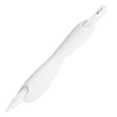 Imagem de ELETIUO Cabo compatível com Apple Pencil Pro, 1ª/2ª geração, modelo USB-C, capa protetora de silicone, design ergonômico de cabeça dupla, compatível com carregamento magnético e toque duplo, branca