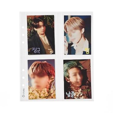 Imagem de hihaba 10 folhas largas A5 dupla face com 4 bolsos (7,6 x 10 cm), 10 folhas, 12 tipos, álbum de fotos para fichário de 6 anéis